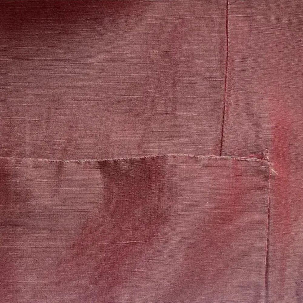 Romeo Gigli 1990s Vintage Iridescent Burgundy Linen & Silk Organza Jacket - Picture 9 of 10